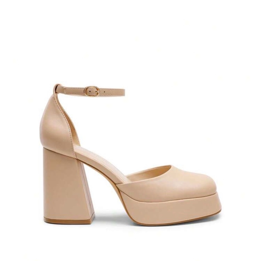 Dream Pairs Nude Chunky Heel